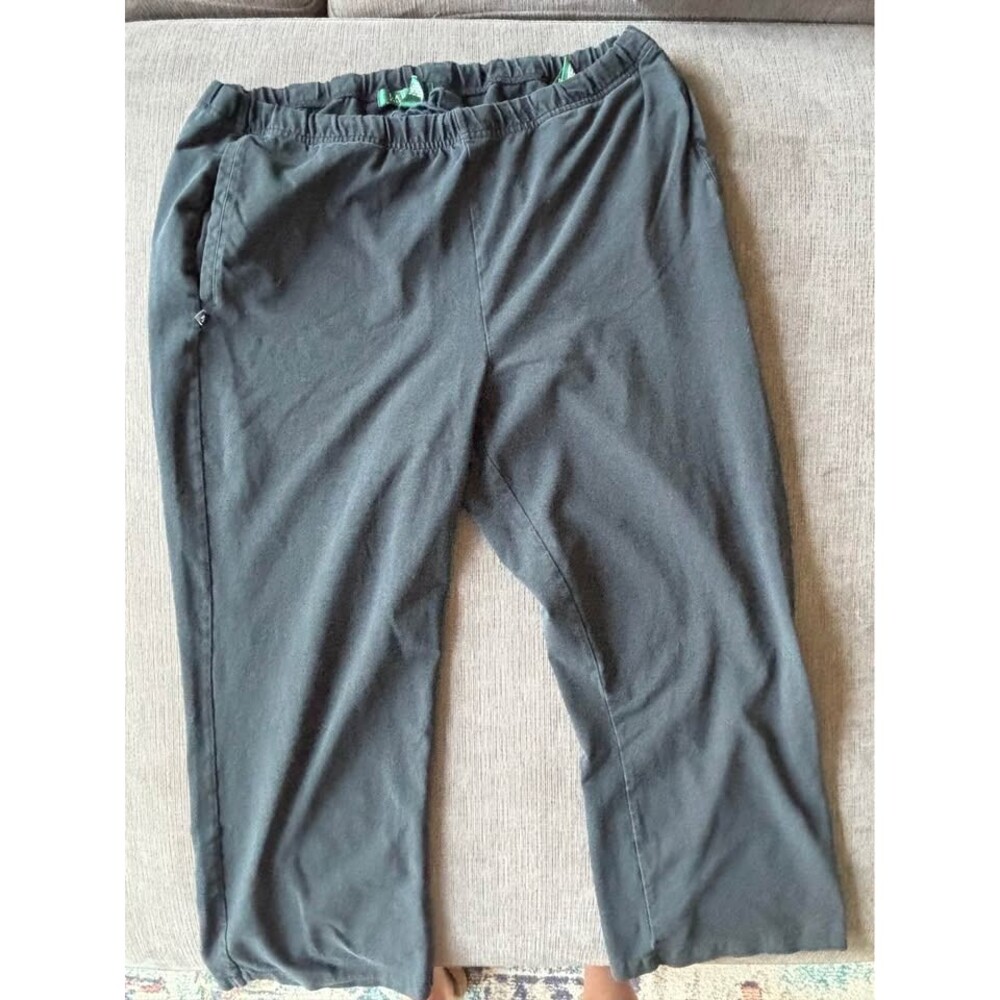 Lauren Ralph Lauren Plus Size 1X Black Lounge Pants Stretch Cotton Straight Leg